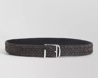 Brioni braided leather belt