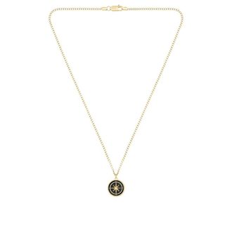 BOSS Gold-tone necklace with medallion pendant