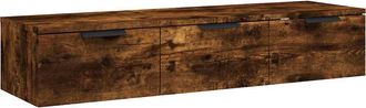 vidaXL Vidaxl - Armario De Pared Madera Ingenier&iacute;a Roble Ahumado 102x30x20 Cm