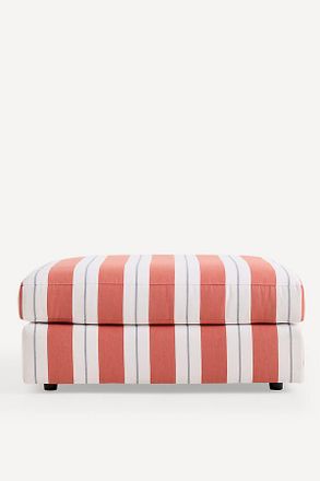 Anthropologie Denver Sunbrella Stripe Outdoor Ottoman