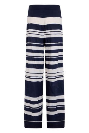 Veronica Beard Womens Wide-Leg Trousers Navy-Dove Viscose Navy/dove