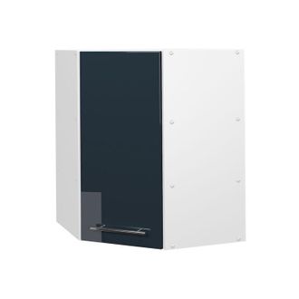 Vicco Armario Colgante De Esquina Fame-line, Azul Oscuro Alto Brillo, 57 Cm