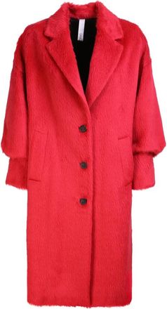 Hev&ograve; Santa Caterina coat by Hev&ograve;. The brand evokes the history of Italian fashion with original and contemporary touches - Dames - Mantel - Rood - XS - Kat