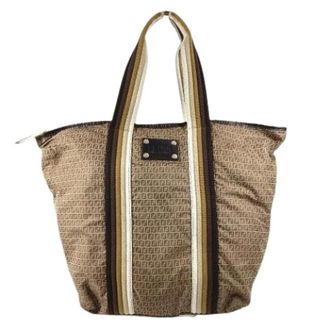 Fendi Pre-owned Nylon Tote Bag - Dames - Vintage Shopper - Beige - ONE Size - Nylon - Vintage