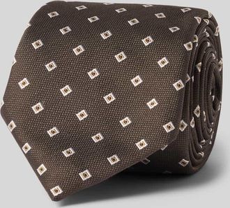 HUGO BOSS Krawatte aus Seiden-Mix in Dunkelbraun, Gr&ouml;&szlig;e 1