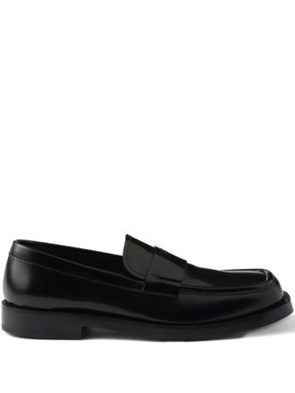 Prada brushed leather loafers - men - Calf Leather/Calf Leather/Calf Leather - 10.5 - Black