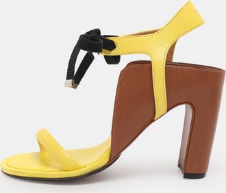 Maison Margiela Maison Martin Margiela Yellow/brown Leather Ankle Strap Sandals