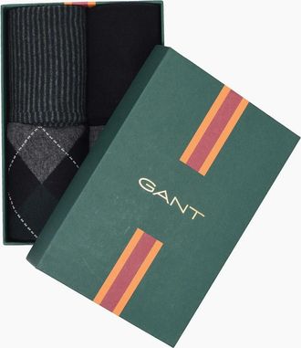 GANT Mens Gant Argyle & Stripe 4pk Socks Marine - Navy - Size: 9.5/10/10.5/11/9