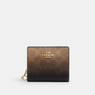 Coach Snap Wallet In Ombre Signature Canvas