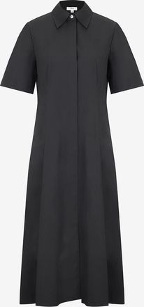 Vince Kurzarm-Hemdkleid in Midil&auml;nge aus Baumwolle