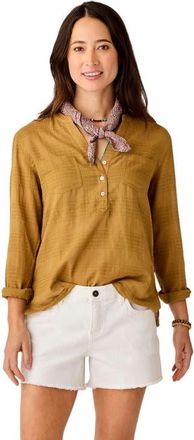 Carve Designs Dylan Textured Shirt in Golden at Nordstrom, Size Xx-Small