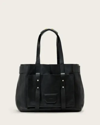 AllSaints Ursa Grain Leather Tote Bag