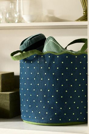 Anthropologie Printed Scallop Cotton Basket