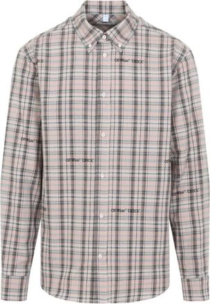 Off-white Camicia in flanella Marker Check - - Shirts - Uomo - Grigio - L
