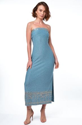 Calypso St. Barth Valerie Dress in Blue Shimmer at Nordstrom, Size X-Small