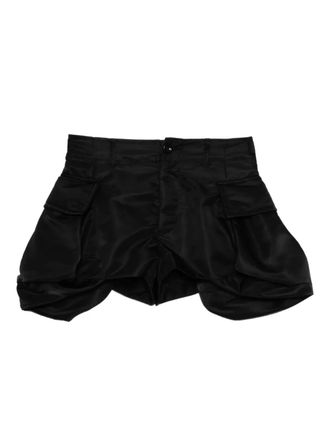 sacai puffball-hem shorts - women - Nylon/Polyester/Cupro - 2 - Black