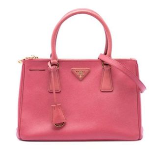 Prada Pre-owned Handbags, female, Pink, Size: ONE SIZE Pre-owned Galleria Satchel