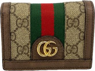 Gucci Beige Brown Pvc Wallet (Bi-Fold) (Pre-Owned)