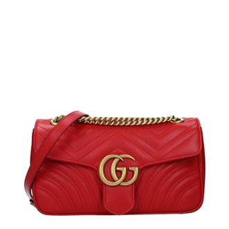 Gucci Marmont Donnas Borse a tracolla in pelle rossa