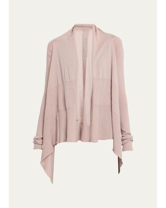 Rick Owens Wool Knit Long Medium Wrap Cardigan