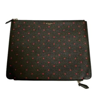 Givenchy Pre-owned W Zip Cross Dot Leder Clutch Tas - Dames - Pre-owned - Zwart - Maat: ONE Size Leer