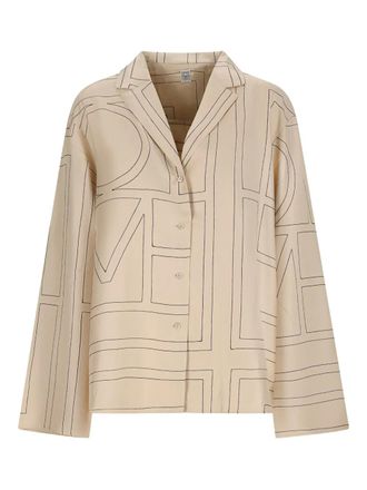 Toteme monogram silk top - Toni neutri