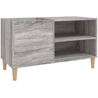 vidaXL Vidaxl - Mueble Discos Madera Contrachapada Gris Sonoma 84,5x38x48 Cm