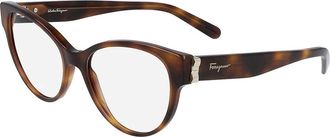 Ferragamo Stijlvolle Brillen - Dames - Brillen - Bruin - 53 MM - Accessoires