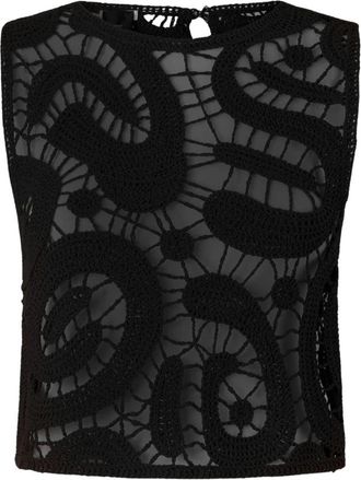 Pinko Eruzione Top - Dames - Tops zonder mouwen - Zwart - M - Nylon - Tops