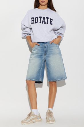 Rotate Sweatshirt With Logo, Womens, Grey