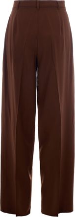 Max Mara Womens Trousers Bacio Chocolate Virgin Wool
