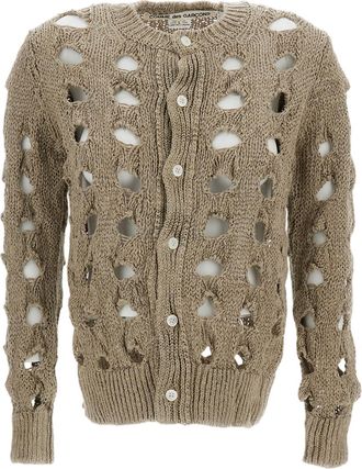 Comme Des Gar&ccedil;ons Short Perforated Cardigan