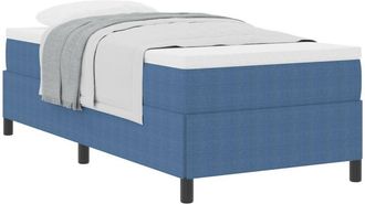 vidaXL Estructura de cama Azul 90 x 200 cm Telas de pana Vidaxl