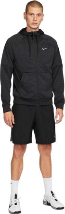 Nike Dri-FIT-trainingshoodie met doorlopende rits voor heren (Zwart)