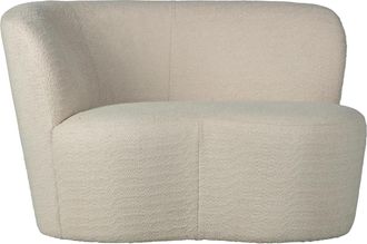 De Eekhoorn Design Sessel Stone mit Rundung links, Creme