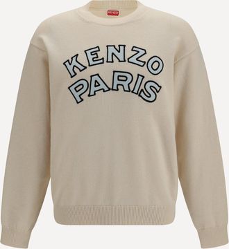 Kenzo Maglione ricamato in lana e cotone Kenzo Paris Emblem Man XL