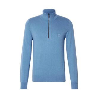HUGO BOSS Truien & Vesten, Heren, Blauw, M, Katoen, Zetrust Sweatshirt