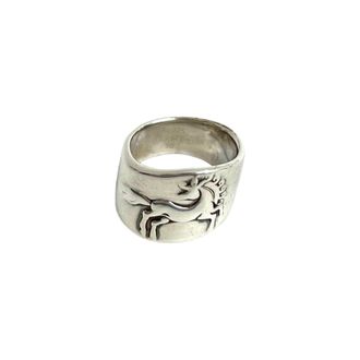 Herm&egrave;s Silver Silver 925 Band Ring (Pre-Owned)