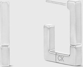 Calvin Klein Pendientes Geom&eacute;tricos De Acero Inoxidable