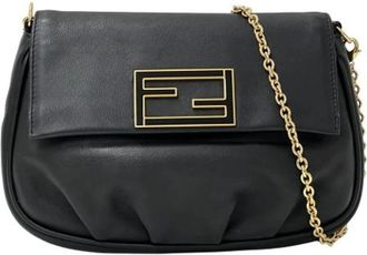 Fendi Pre-owned Vintage Leren Schoudertas - Dames - Vintage Schoudertas - Zwart - ONE Size - Leer - Vintage