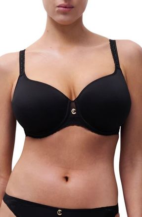 Chantelle Lightweight Underwire T-Shirt Bra in Black at Nordstrom, Size 34C