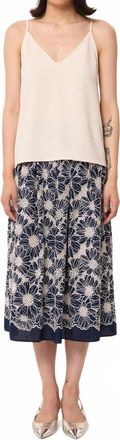 Tara Jarmon Tamara V-Neck Top In Ecru