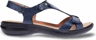 Revere Comfort Shoes Womens Santa Monica Sandal In Navy Snake
