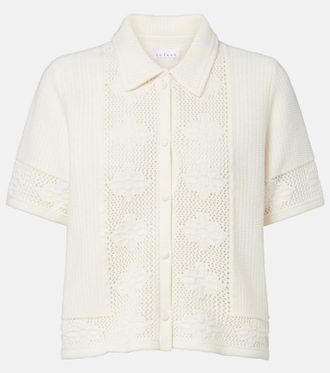 Velvet Rosemond open-knit cotton and cashmere top