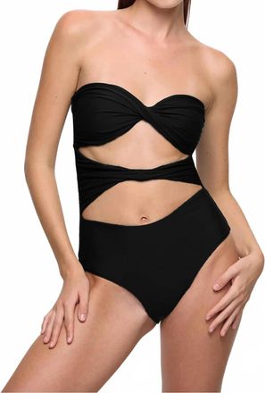 Mikoh Swimwear Estella One Piece Swimsuit In Noir