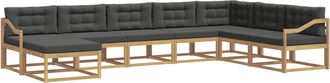 vidaXL Conjunto De Sof&aacute;s De Exterior 8 Uds. Blanco Y Antracita Vidaxl