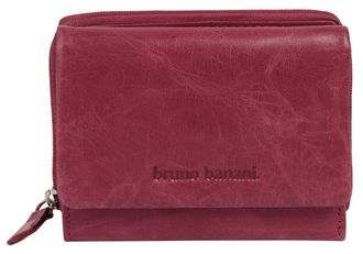 Bruno Banani Geldb&ouml;rse BRUNO BANANI, Damen, pink, Leder, leicht gl&auml;nzend, unifarben, Kleinlederwaren Geldb&ouml;rse, echt Leder