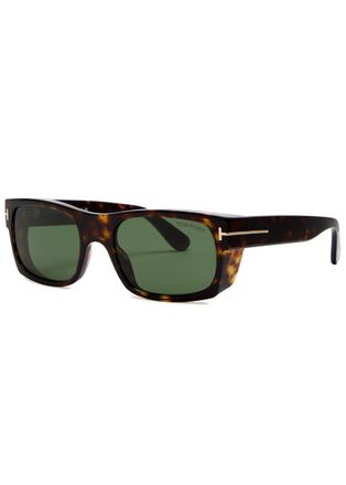 Tom Ford Rectangle-frame Sunglasses - Brown Havana - One Size