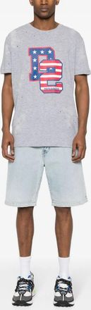 Dsquared2 Mens Muscle Fit Tee - Grey Cotton - Size Small
