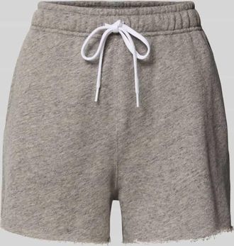 Polo Ralph Lauren Sweatshorts mit ausgefranstem Saum und Gesäßtasche in Mittelgrau Melange, Größe XXL